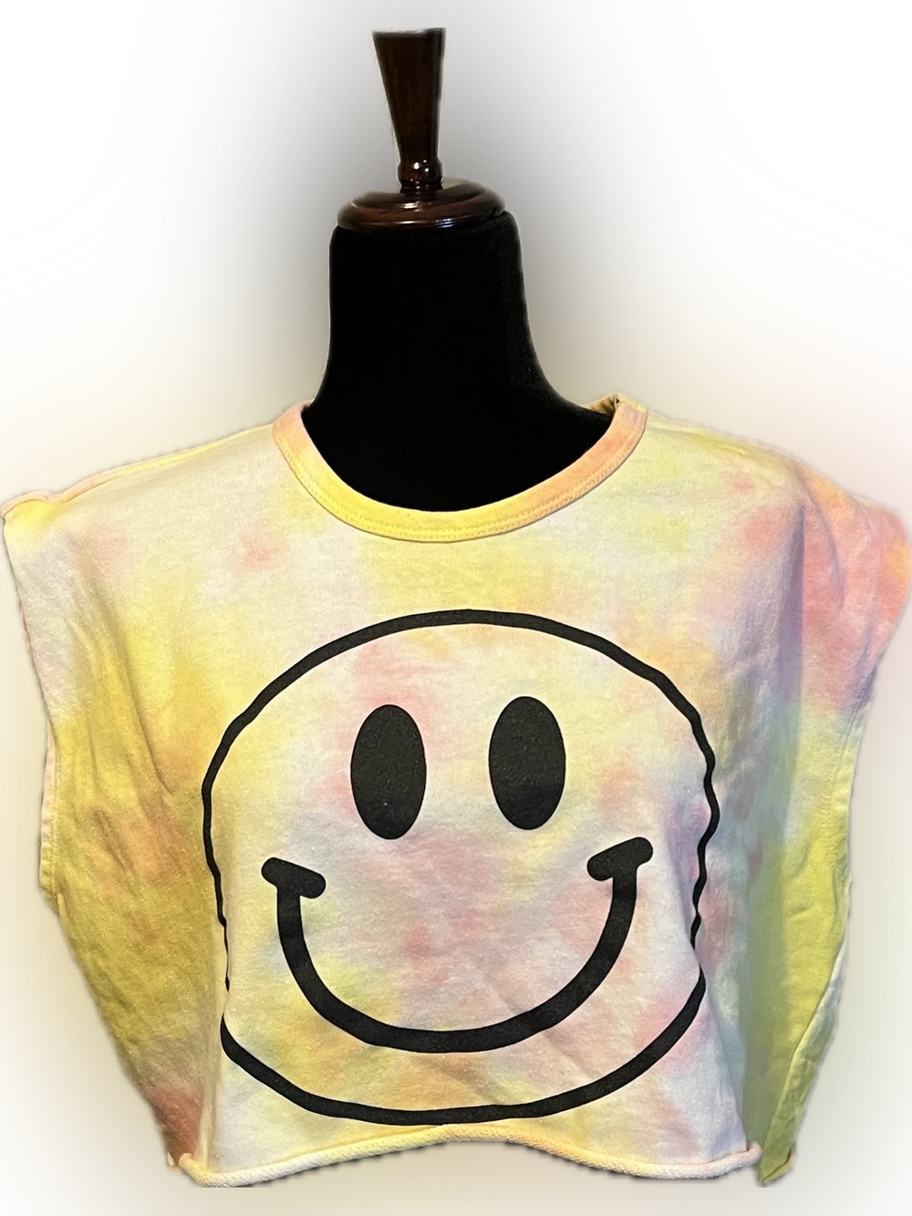 Malibu Sugar Tie-Dye Smile Cropped Sleeveless size M